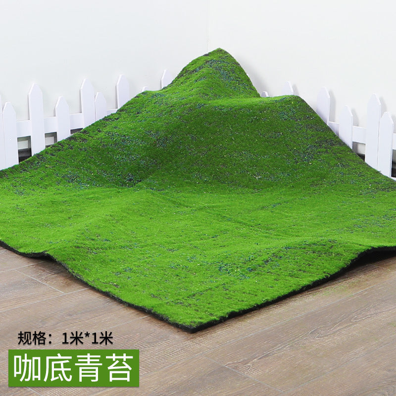 A simulated moss green false moss plant wall moss micro landscape bonsai landscaping decorative lawn turf SIZE: 1M * 1M