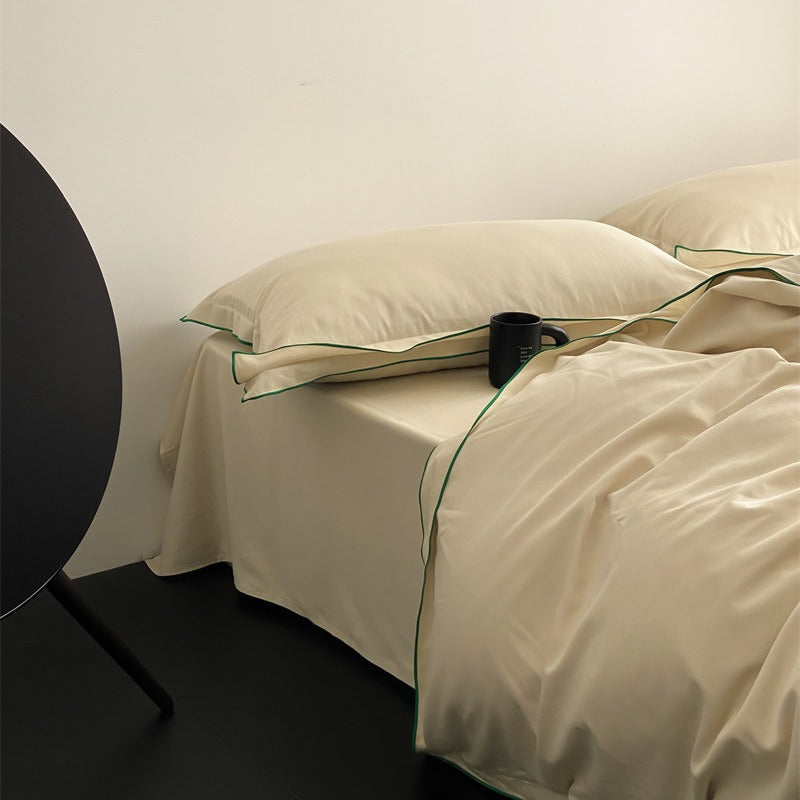 Ba amine series niche designer 60 simple solid color long-staple cotton washable cotton multi-bedding four-piece set 1.0kg - Mixbatch