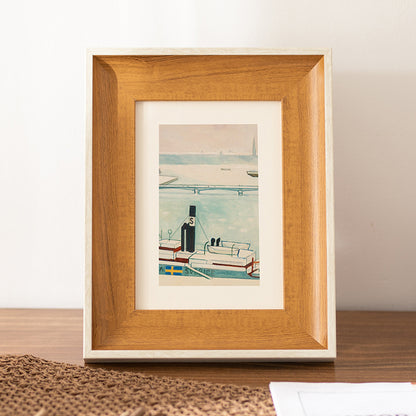 A retro square photo frame table square a4 inch American photo frame sketch calligraphy wall picture frame