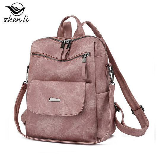 A bag large capacity cross-border women's backpack, backpack women's bags, retro backpack women's bags