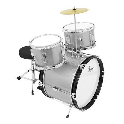 طقم طبول للأطفال، مناسب للتدريب والاختبار للمبتدئين، يتضمن طبل جاز، 3 طبول وصنج واحد، آلة إيقاعية، هدية تعليمية مبكرة. 