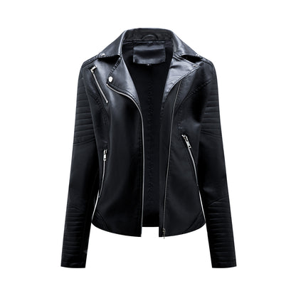 A women's leather jacket