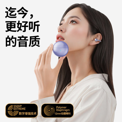 A Bluetooth headset ear clip type wireless bone conduction not in the ear 2025 new model officially applicable to iphone and Sony Q72