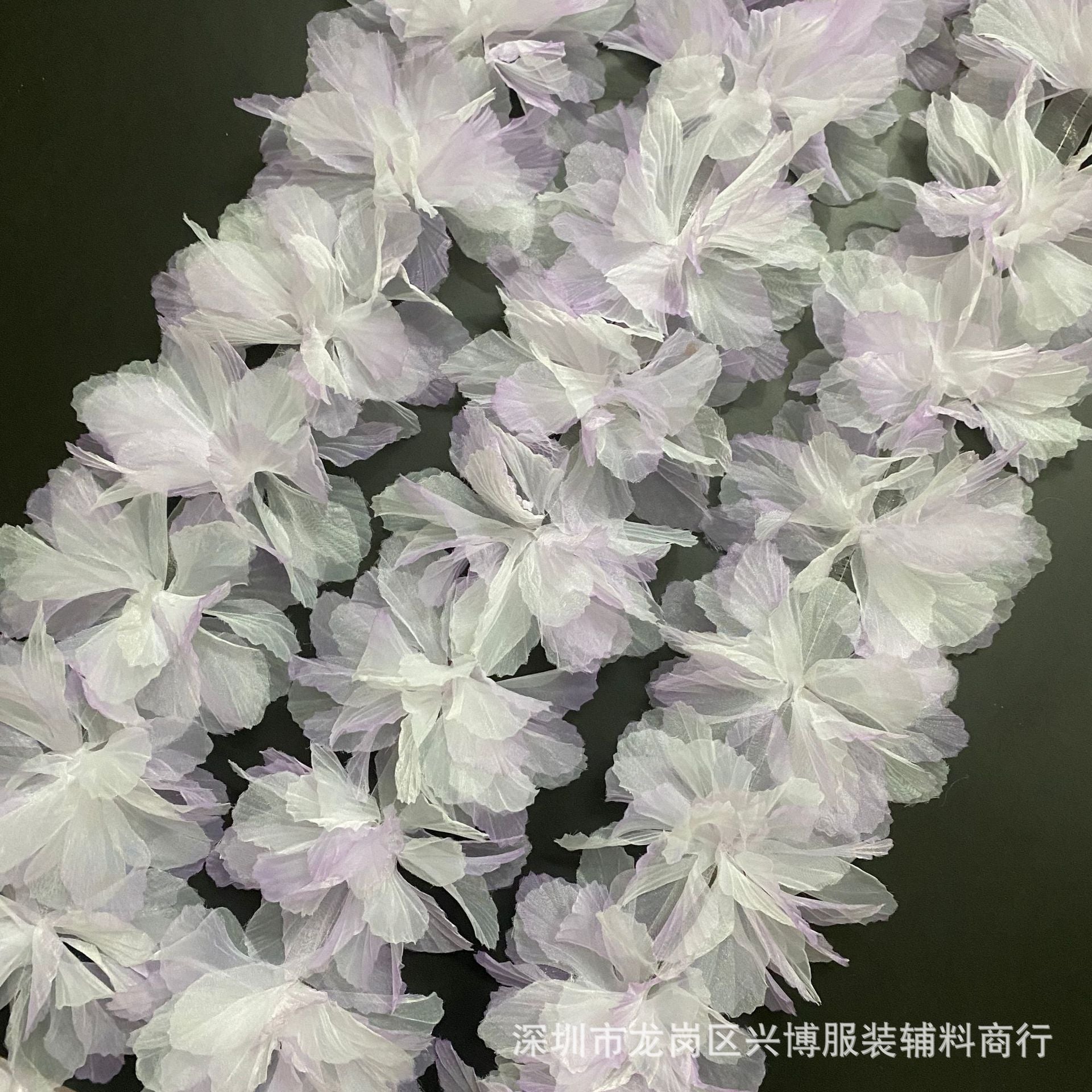 A 14cm three-dimensional organza lace DIY gradual change handmade flower clothing accessories decorative flower ballet doll dance dress - Mixbatch