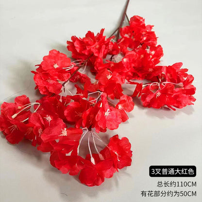 A simulated cherry blossom branch cherry blossom tree plastic wedding decoration peach blossom pear blossom indoor living room ceiling simulated flower fake flower