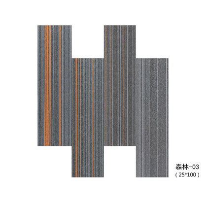 A Office  Building Meeting Room Fire Resistant Dirt Resistant Flame Retardant Environmental Protection Grey Striped Square Splicing B1 Fire Carpet