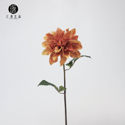 A dream color, moisturizing Dahlia PU simulated flower, wedding home decoration fake flower hotel photography flower arrangement