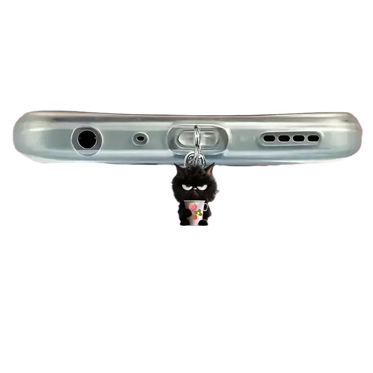 A cute black cat acrylic pendant, mobile phone dust plug, suitable for Apple mobile phone charging interface and Type-c interface