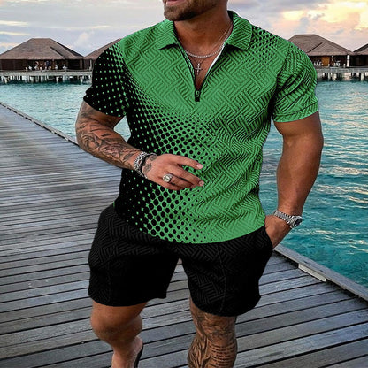 A short-sleeved shorts set