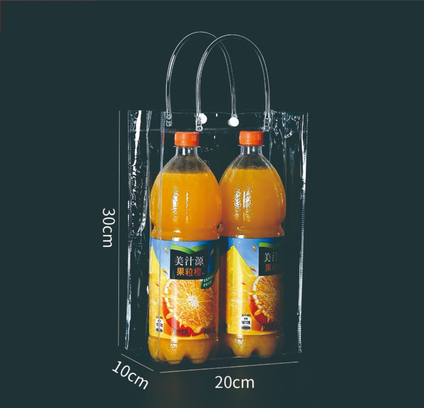 A Spot plastic pvc tote bag, transparent gift packaging bag, milk tea with hand gift, hi candy, portable pvc packaging bag