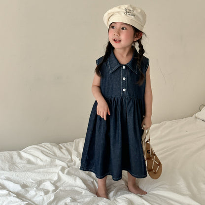 A children's summer denim suit for boys - Mixbatch