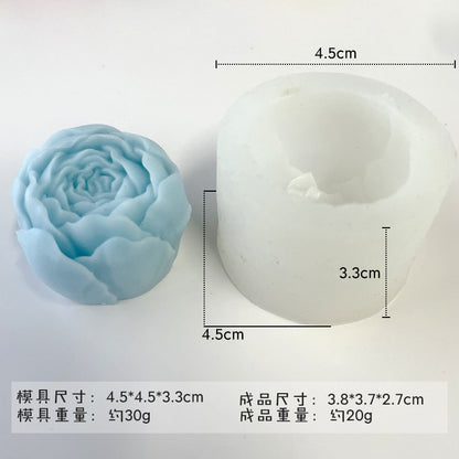 A flower candle silicone mold