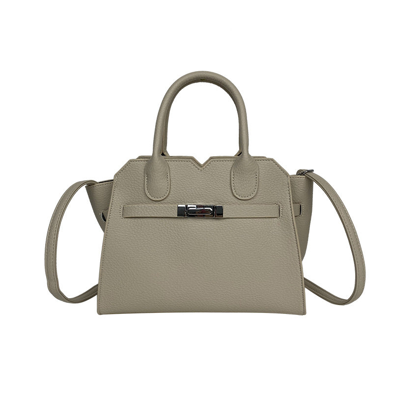 A simple premium platinum bag texture handbag large capacity Kelly bag women's new trendy fashion shoulder messenger bag