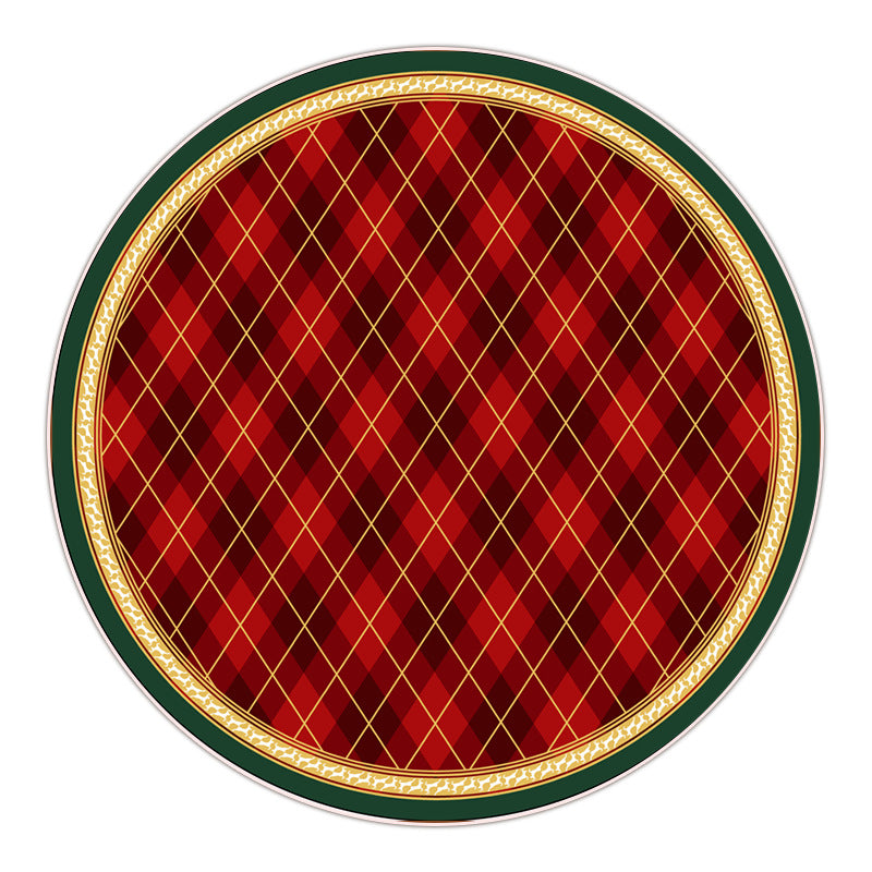 A round carpet floor mat