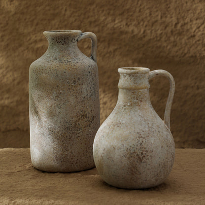 A coarse pottery handmade vase