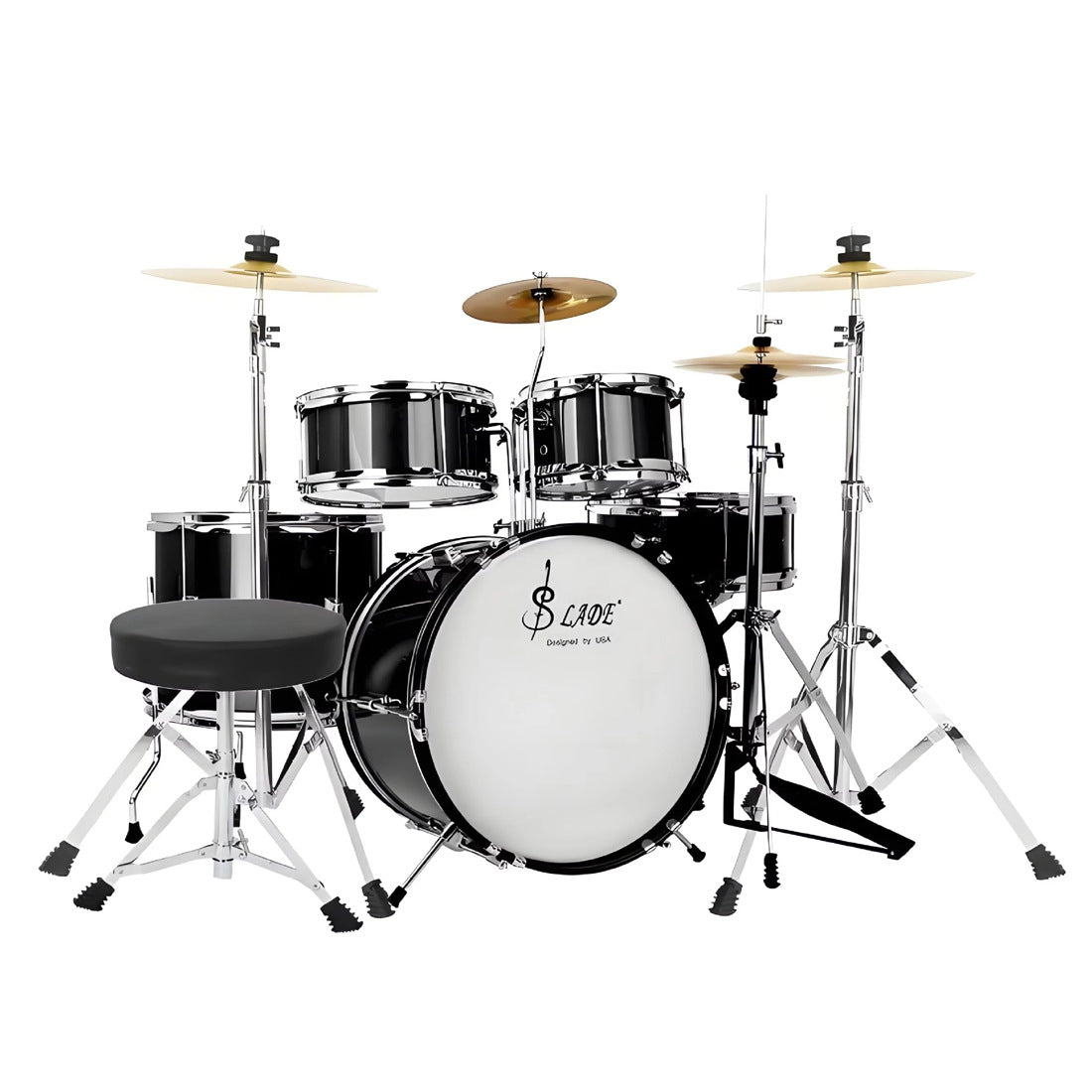 A set of drums Adult children's drums Self-study Household jazz drums 5 drums 4 cymbals Percussion instrument Beginner practice