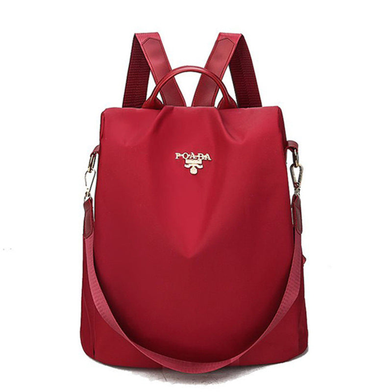 A Korean version of fashionable versatile Oxford cloth anti-theft backpack women's bag free pendant - Mixbatch
