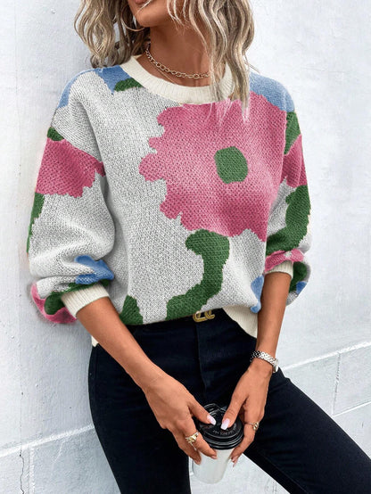 A Women's Long Sleeve Knitted Sweater