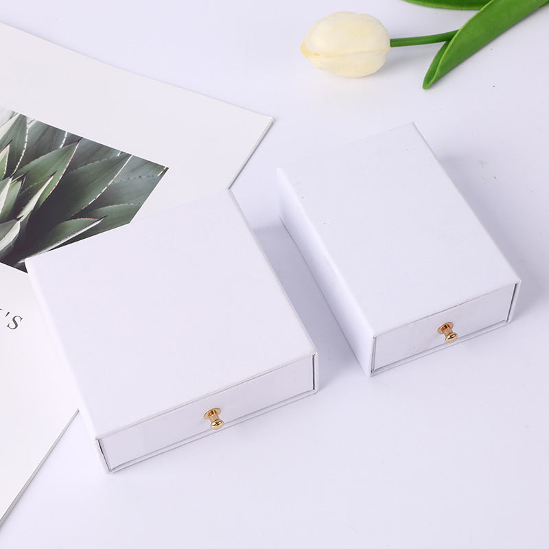 A rivet drawer jewelry box hot gold stamping process