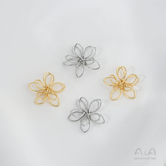 A color retention 14K gold pin brooch anti-light female DIY handmade corsage homemade jewelry hair accessories buckle accessories material - Mixbatch