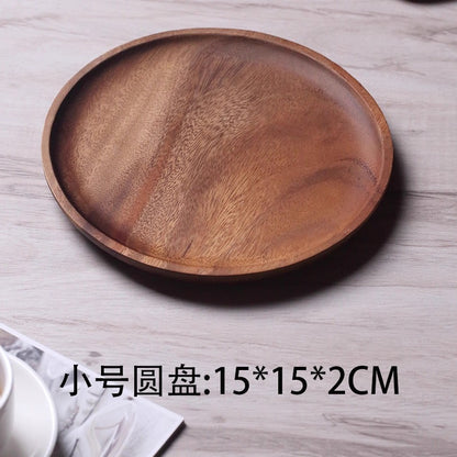 A walnut solid wood tray snack tray