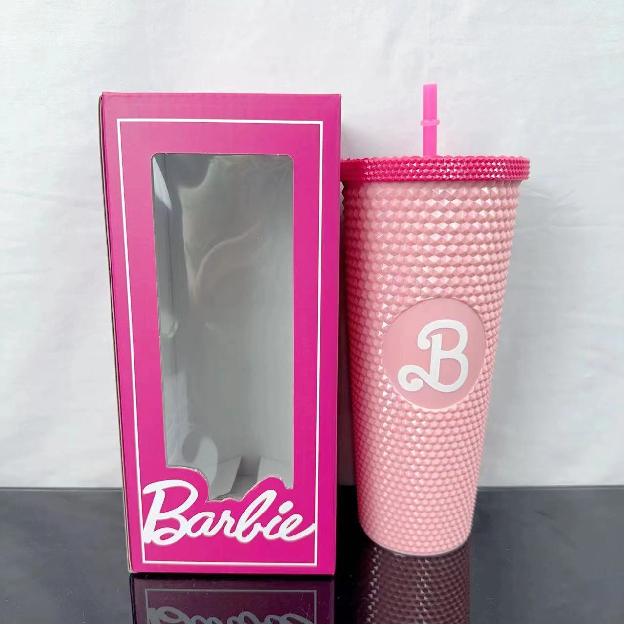 A baby Thailand Vietnam spot color box double layer random cup gem plastic cup straw cup water cup Barbie durian cup - Mixbatch