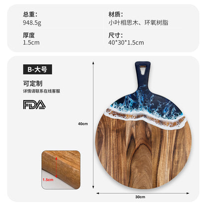 A Acacia wood cutting board cutting board whole wood steak plate fruit bread chopping board kitchen household solid wood