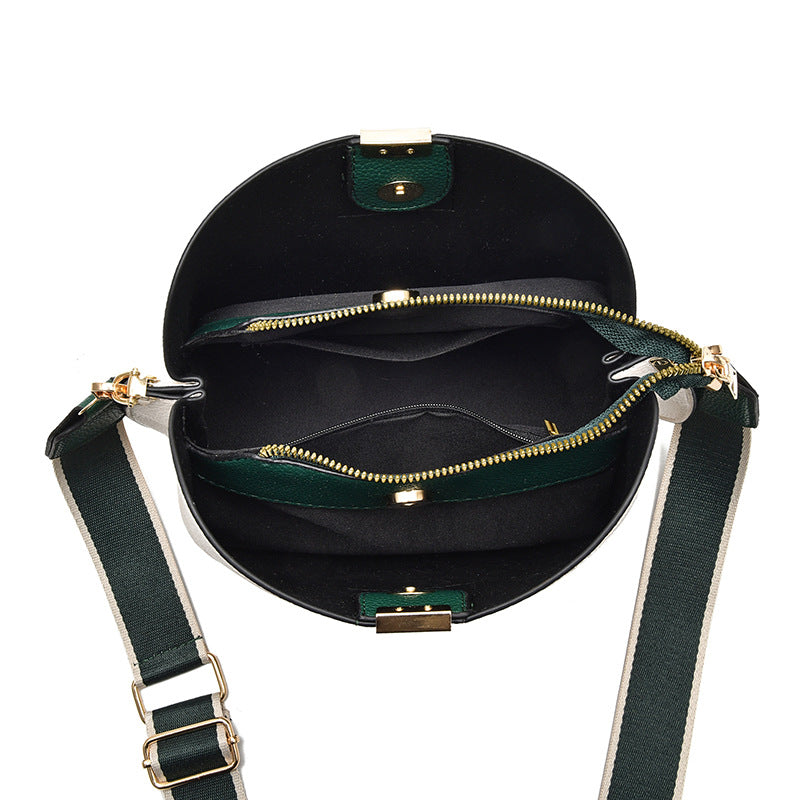 A bucket bag, bag, women's bag, new messenger bag, fashionable shoulder bag, large capacity, versatile and trendy - Mixbatch