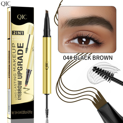 A liquid eyebrow pencil eyebrow glue 2in1 waterproof and sweat-proof