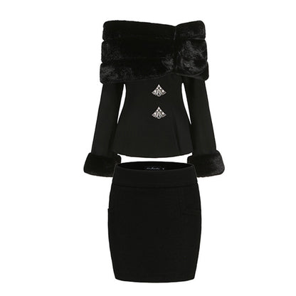 P one-neck skirt set