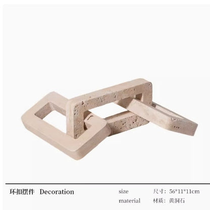 A geometric simulation travertine ornament