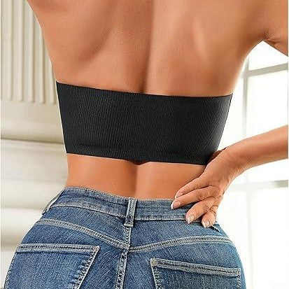 A Wavy Edge Breathable Strapless Front Closure Bra