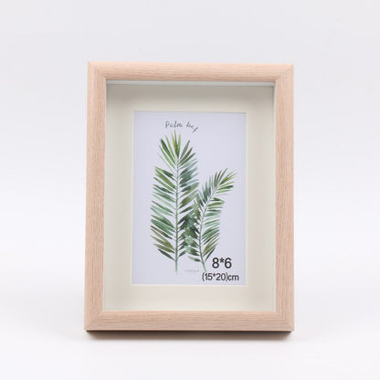 A creative wooden three-dimensional hollow photo frame, plant specimens mounted picture frame, children's oil painting wall picture frame