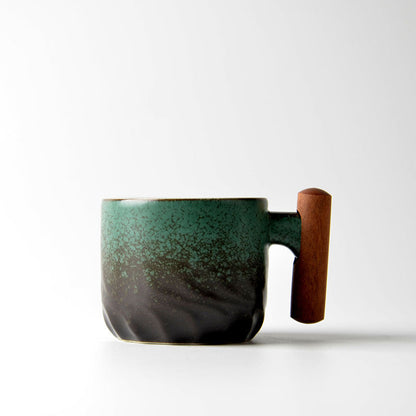 A ceramic tea cup small household coffee cup teacup kung fu tea set tea cup master cup single cup with handle