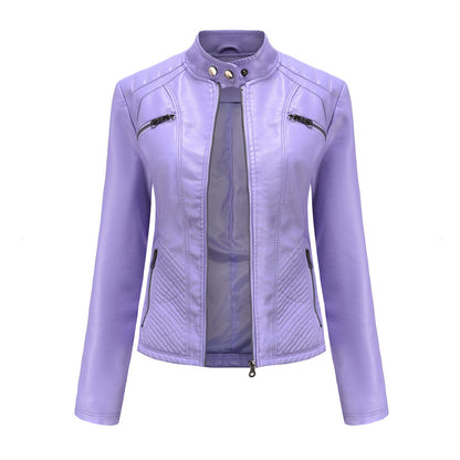 A women's leather jacket