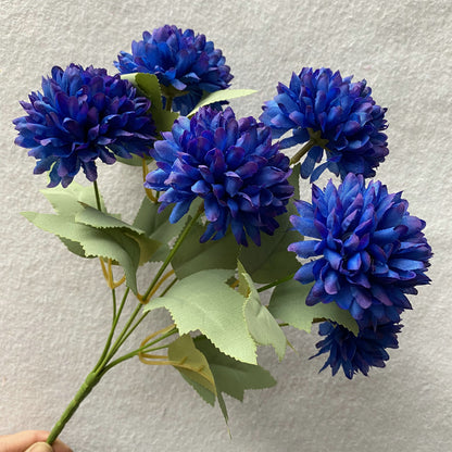 A Regula bouquet 6 heads hydrangea indoor living room dining table dried flower arrangement ornament, simulated bouquet handmade decorative flowers