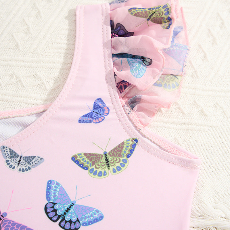 A printed one-piece bikini children's swimsuit - Mixbatch