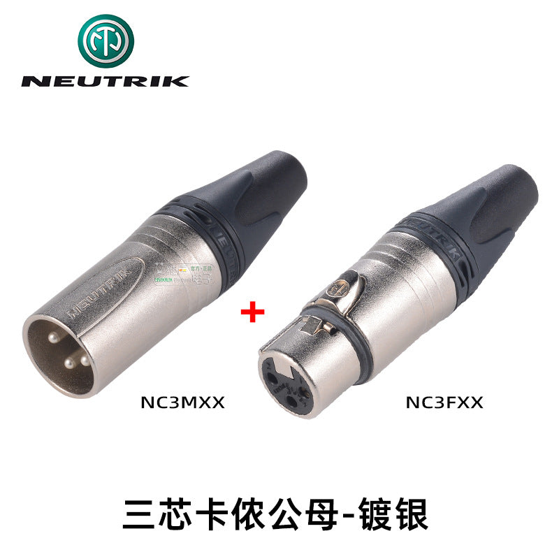 موصل صوت ثلاثي النواة من نوع XLR Kanon مطلي بالذهب من Youquek، ذكر وأنثى من نوع Canon NC3MXX/F