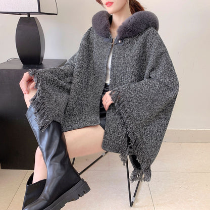 A faux fur jacket