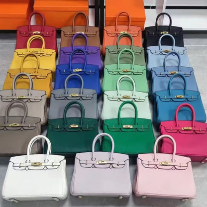A high-end textured women's bag handbag 30CM soft leather European and American fashion TOGO platinum bag exquisite and versatile