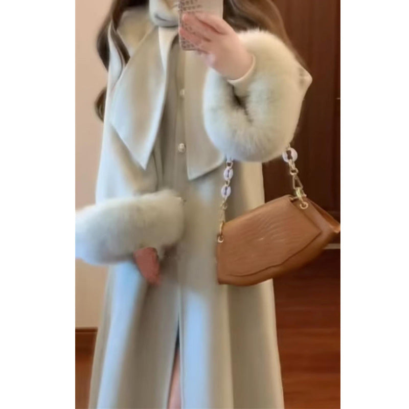 A Wool-Blend Mid-Length Coat