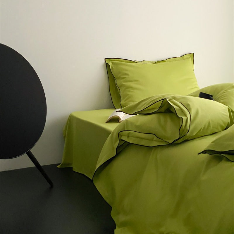 Ba amine series niche designer 60 simple solid color long-staple cotton washable cotton multi-bedding four-piece set 1.0kg - Mixbatch