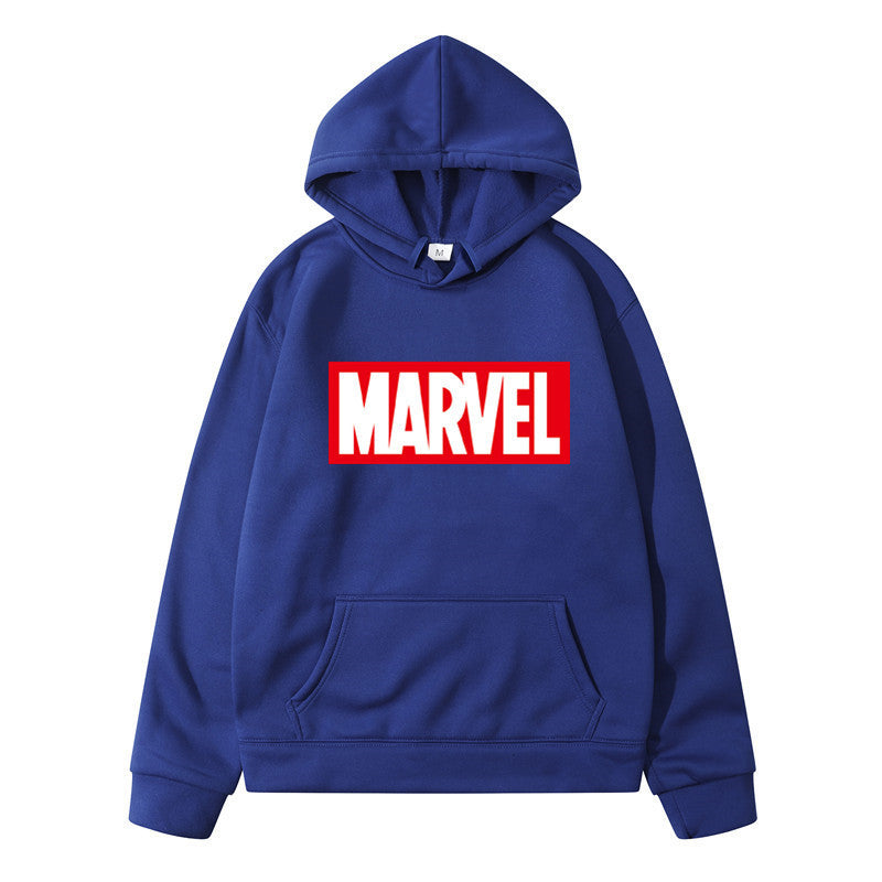 A printed men's and women's sweater autumn and winter fashion new men's hooded pullover sweater