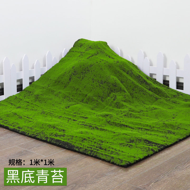 A simulated moss green false moss plant wall moss micro landscape bonsai landscaping decorative lawn turf SIZE: 1M * 1M