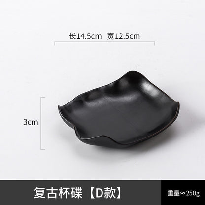 A creative ceramic cup and saucer