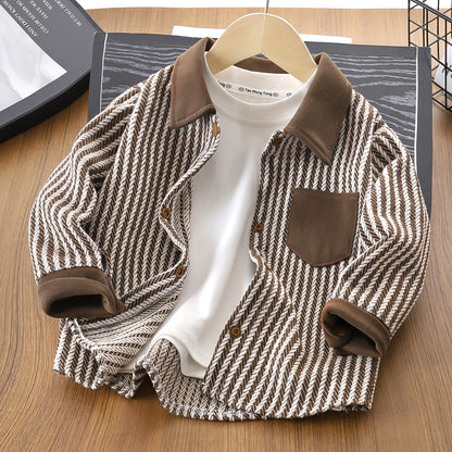 A children's long-sleeved shirt
