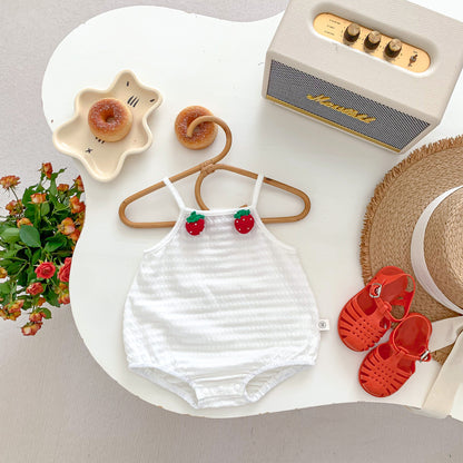 A children's clothing spot summer thin small suspender clothes baby girl triangle bag fart clothes out one-piece climbing clothes - Mixbatch