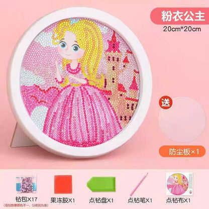 A diamond sticker paste point diamond painting toy little girl handmade children DIY - Mixbatch