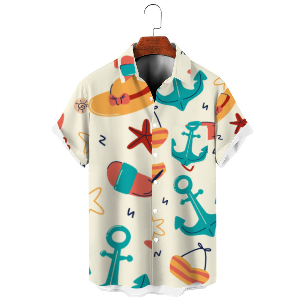 A lapel print shirt
