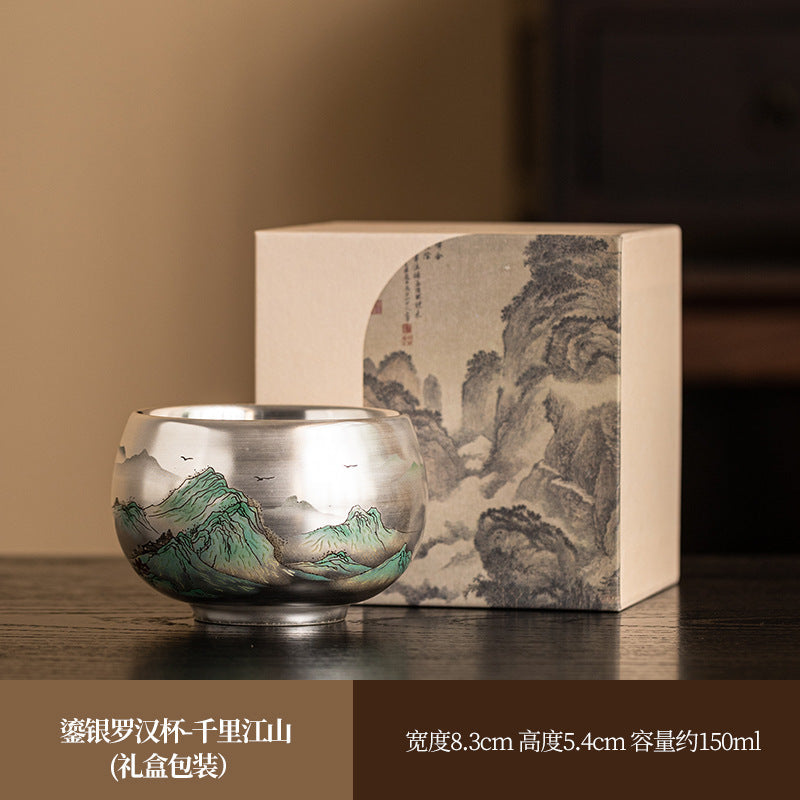 A Silver-plated cup teacup